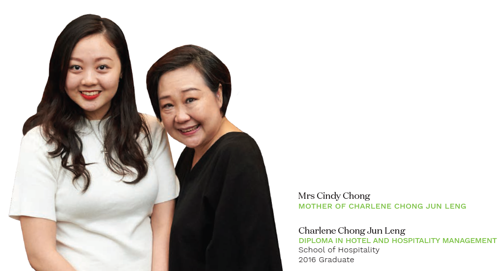 Charlene Chong and her mother, Mrs Chong