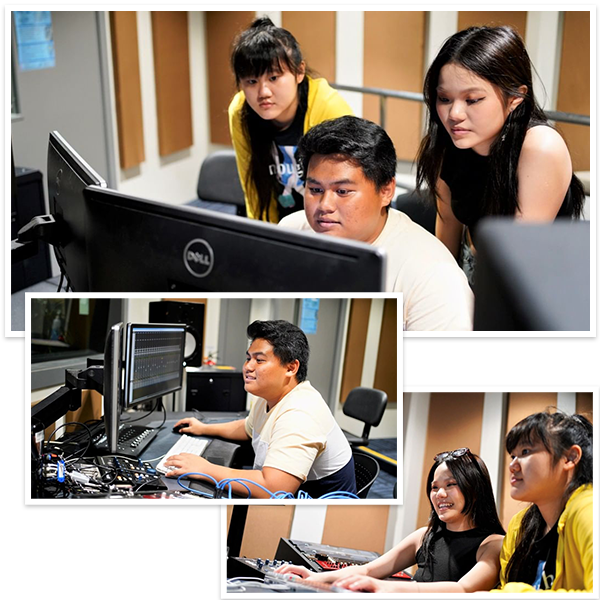 A team of RP Diploma in Sonic Arts students worked alongside professional audio engineers at MediaCorp to produce and arrange music for various performances in the President's Star Charity.
