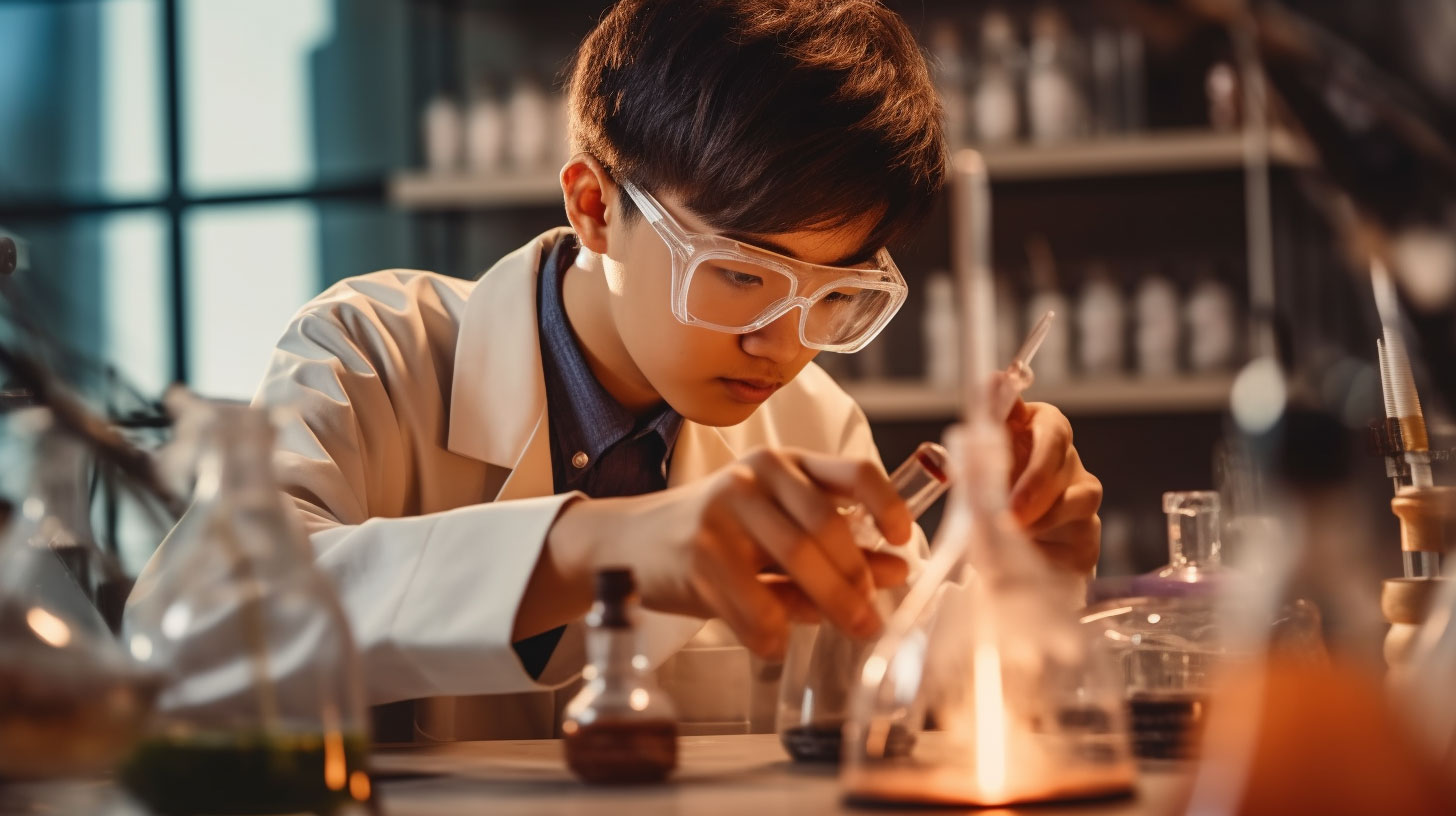 student-in-a-perfume-making-lab