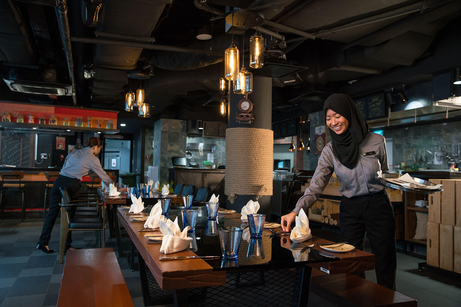 Students in Training Restaurant