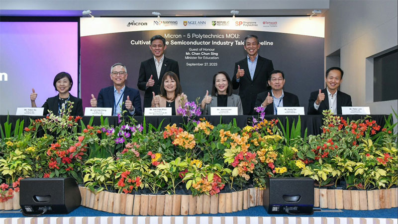 Micron Singapore signed a MOU with all five of our polytechnics