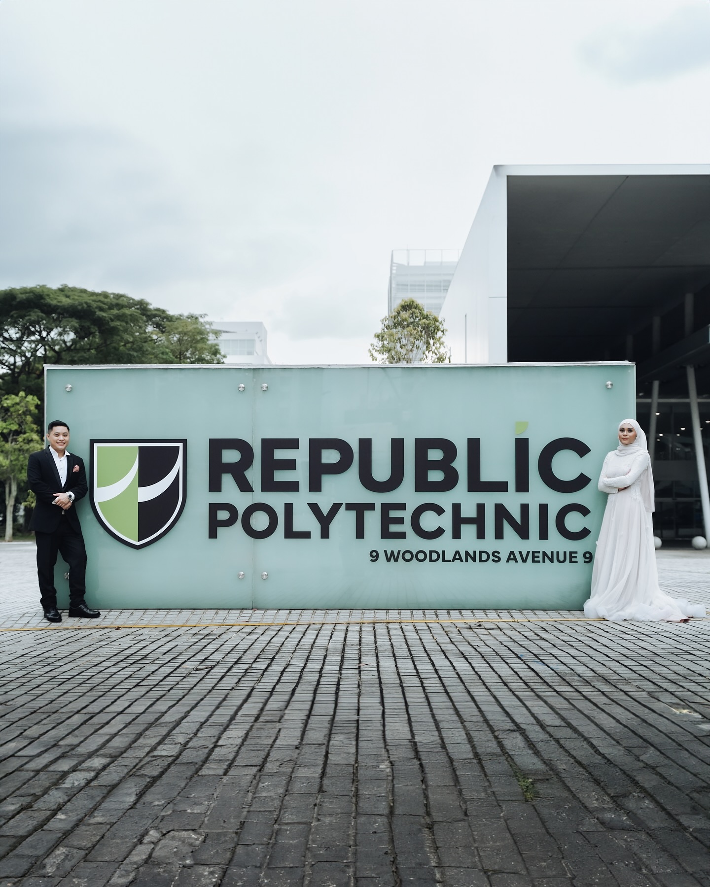 RP School of Sports and Health (SSH) graduates, Faiz Hazim Sim and Damia Binte Zolkifli, who recently became husband and wife, chose to return to RP for their wedding photoshoot to celebrate their journey together.