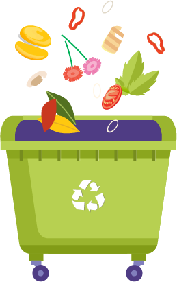 Food Waste in Garbage Bin