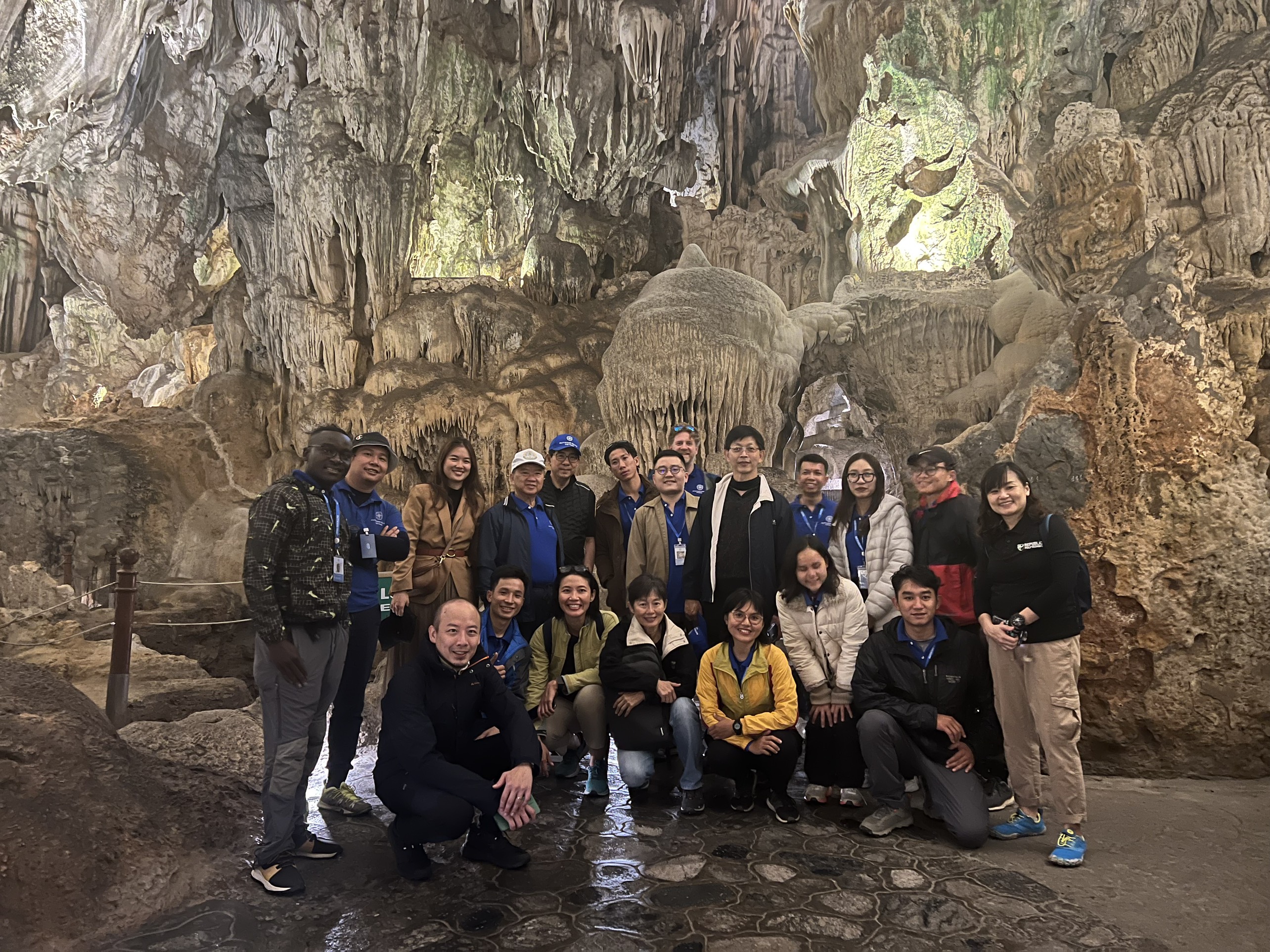 RP and OBV representatives at a cave visit