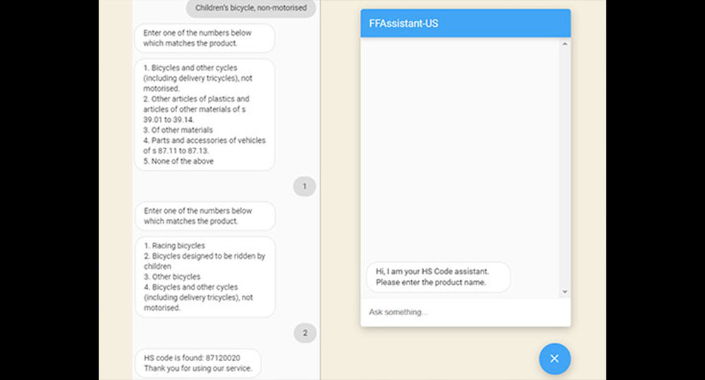 HS code chatbot
