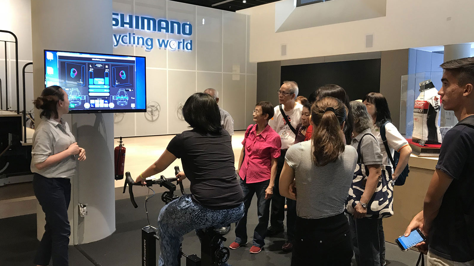 Beneficiaries witnessed the technological advancements bicycles have undergone at Shimano Cycling World