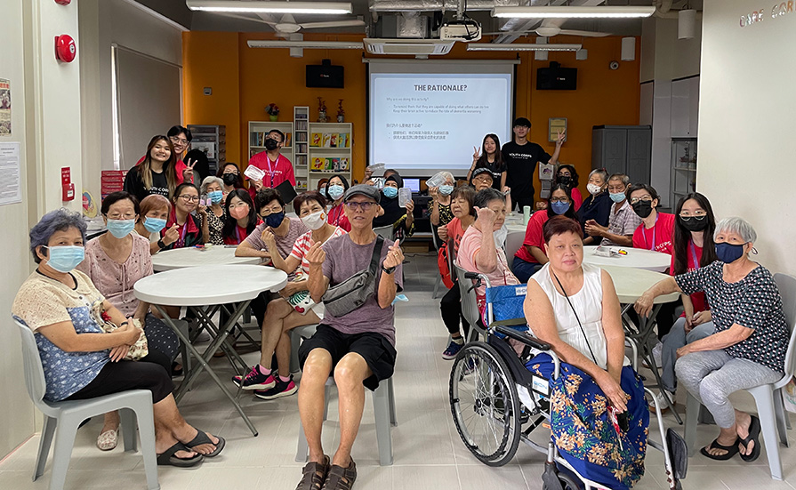 Group Photo with Seniors at Care Corner