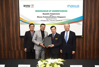 School of Management and Communication, Republic Polytechnic signs MoU with Maxus Communications Singapore to nurture marketing research sector