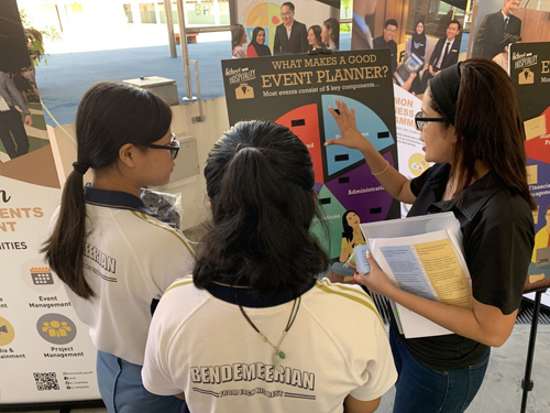Ms Velasni, Lecturer of Diploma in Integrated Events Management, facilitating the game of Making of a Good Event Planner