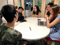 Students meeting at Student Care Centre